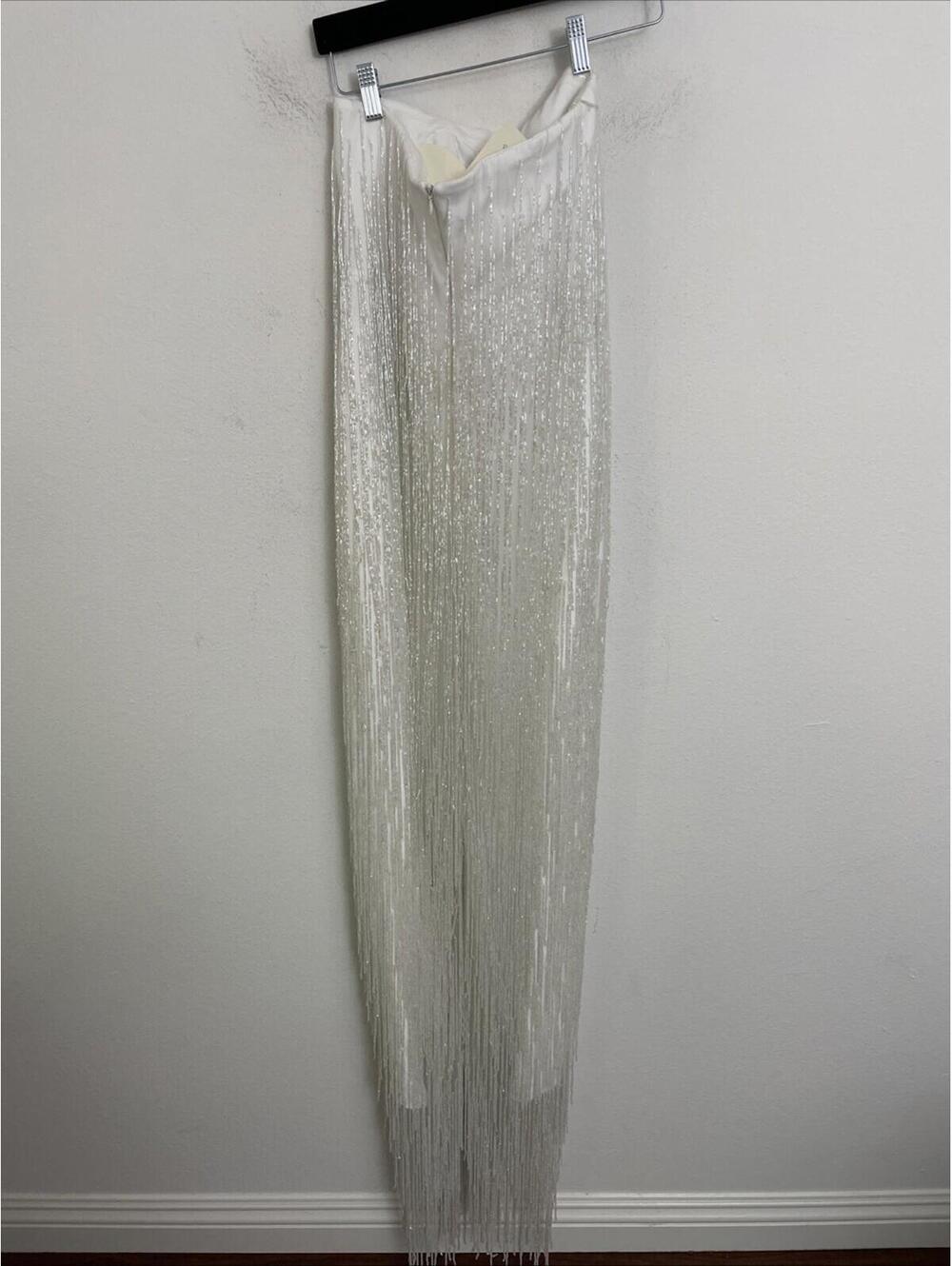 Baobab Collection Magia White Strapless Fringe Maxi Dress - Picture 6 of 14
